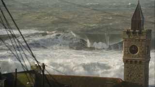 Porthleven Storm Feb 2014 [upl. by Ahsiekel]