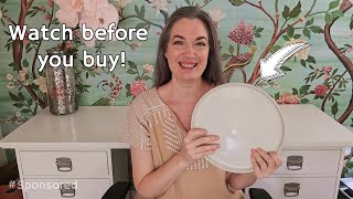 AmorArc Ceramic Dinnerware Set Speckled Stoneware Plates and Bowls Demo and Review [upl. by Jehovah698]