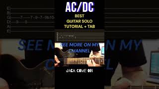 ACDC  Thunderstruck  Guitar Solo Tutorial  Tab guitar [upl. by Pogue]