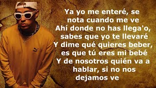 Bad Bunny Jhay Cortez  Dakiti LetraLyrics [upl. by Avron608]