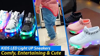 Best Kids LED Light Up Shoes  LED Flashing Wings Light Up Sneakers Review  Kids flashing Shoes [upl. by Anawak179]