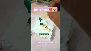 Resin jewellery shortvideo rings resinart resin shorts ytshorts yt handmade artist viral [upl. by Ahsiela63]