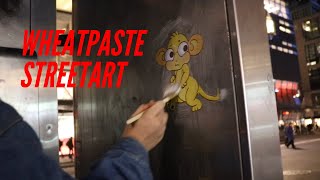 Paste Ups in NYC  Public Art amp Graffiti Vlog [upl. by Hsur]