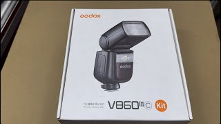 Godox V860IIIC Flash for Canon 24G TTL Speedlight HSS 18000S 72V2600mAh Rechargeable Battery [upl. by Sremmus859]