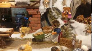 Steiff Teddy Bear Display at the Christmas Market in Munich Germany [upl. by Anawed]