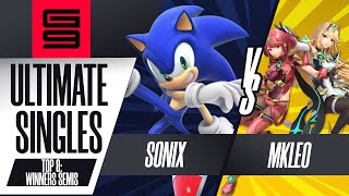 Sonix vs MkLeo  Ultimate Singles Top 8 Winners SemiFinal  Genesis 9  Sonic vs PyraMythra [upl. by Niltiac838]