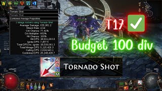 TORNADO SHOT BUDGET 100 DIV ลง T17 ไม่ต้องถมเงินใครๆก็เล่นได้ [upl. by Zulch]