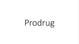 Prodrug  Pharmacology [upl. by Asel]