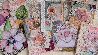 StoffReste Masterboard und Tags  Idee fürs Junk Journal  gemütliches Basteln  craft with me [upl. by Peckham389]