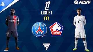 FC 24  Paris Saint Germain vs Lille  Ligue 1 Mc Donalds 2425 full match  PS4™ [upl. by Nalyak389]