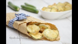 Zucchine fritte in pastella gonfia e croccante  Ricette che Passione [upl. by Missie]