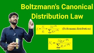 Boltzmann Canonical Distribution Law  boltzmann canonical distribution law derivation [upl. by Ahcirt128]