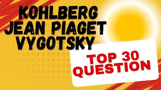 Kohlberg  Jean Piaget And Lev vygotsky Question [upl. by Drew]