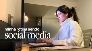 um dia comigo sendo social media  planejamentos mensais criando roteiros e estruturando perfis [upl. by Austina]