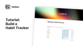 Build a Habit Tracker with Notion Tutorial  Template [upl. by Eolanda871]