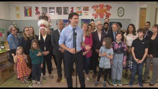 Trudeau stops in Winnipeg to promote federal school nutrition program  Complete Press Conference [upl. by Vernice]