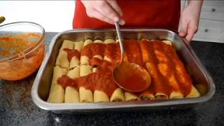 Cannelloni ripieni di ricotta e carne macinata [upl. by Nimrac]