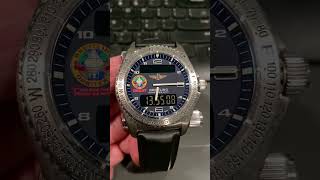 Breitling Emergency low battery indicator with flashing LCD screen [upl. by Kovacev]