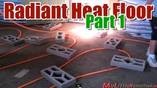 Radiant Heat Floor Part 1 Homemade Soil Cement Subfloor for EarthbagSuperadobe House [upl. by Raf333]