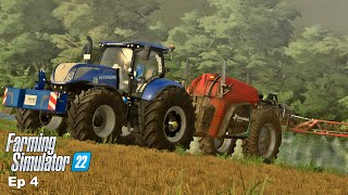 FS22  BALING And SPRAYING  GREENLANDS FARM [upl. by Einnhoj355]