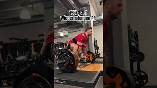 Kreuzheben PR mit 195kg auf Wiederholungen 💪🏻 [upl. by Marj]