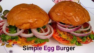 Simple Egg BurgerHomemade Tasty Egg BurgerHow to make Egg burger Recipe in Tamil [upl. by Kirrad968]