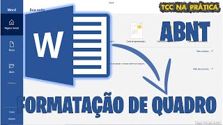 Como Formatar Quadros no Word Seguindo as Normas ABNT [upl. by Meer]