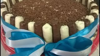 Bolo Decorado com Trento palitos de chocolate  Como Fazer Bolos 1 [upl. by Papp]