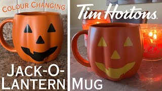 NEW Colour Changing JackOLantern Mug  Tim Hortons Merch Test [upl. by Adnalahs]