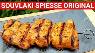 ♨️ GRILLBLITZ Original Souvlaki Spieße perfekt vom Gasgrill BBQ Tutorial Spiesse griechisch [upl. by Elsilrac114]