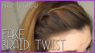 FAKE BRAID TWIST Tutorial [upl. by Brownley]