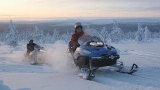 Snowmobile ride in Lapland  FINLAND [upl. by Aehtorod]