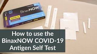 How to use the BinaxNOW COVID19 Antigen Self Test step by step [upl. by Anilac]