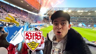 XXL FANINVASION Pyroshow🔥🧨 Bombenstimmung💣🔴⚪️  TSG HOFFENHEIM vs VFB STUTTGART  Stadionvlog [upl. by Vannie914]