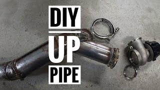 part 4 exhaust manifolds and custom up pipe gt45 f250 first start [upl. by Minny]