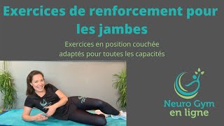 Exercices de renforcement pour les jambes à faire couché  étirements [upl. by Suolkcin]