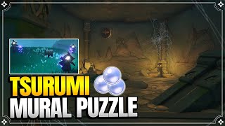 Mural Puzzle on Tsurumi Island  StarShaped Gem  World Quests and Puzzles 【Genshin Impact】 [upl. by Mohun300]