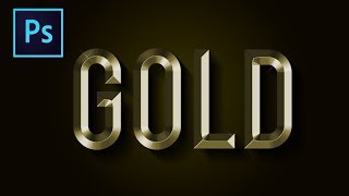 Gold Text Effect Photoshop Tutorial [upl. by Akinohs]