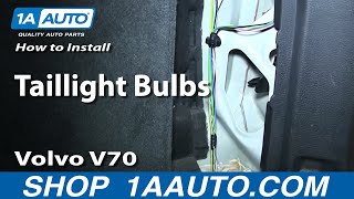 How To Replace Taillight Bulbs 0107 Volvo V70 [upl. by Walkling]