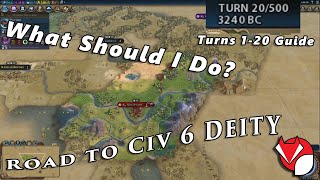 What To Do In Your First 20 Turns In Civ 6  Road to Civ 6 Deity Guide and Strategy [upl. by Eenaj]