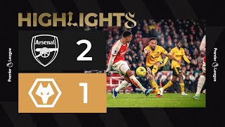 Superb Cunha goal in battling defeat  Arsenal 21 Wolves  Highlights [upl. by Padriac]