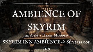 Skyrim Ambience ASMR Sounds for Relaxing  Skyrim Mods  Silverblood Inn  Relaxation amp Meditation [upl. by Dine]