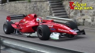 Dallara GP2 David HAUSER  St Ursanne Les Rangiers 2013  Amazing Sound High Speed Hillclimb [upl. by Natlus]