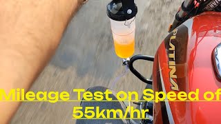 bajaj platina 110ABS mileage test on speed of 50kmph [upl. by Ikila634]