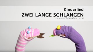 Kinderlied Schlangenlied Kindergarten zwei lange Schlangen  zwei kleine Schlangen [upl. by Mehalek76]