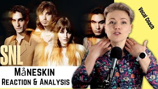 Maneskin SNL Beggin New Zealand Vocal Coach Analysis and Reaction [upl. by Anayrb]