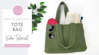 Easy Crochet Tote Bag  the Perfect Shopping Shoulder Bag  Purse Beach Bag or Market Bag [upl. by Ecahc]