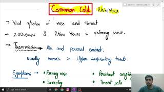 Rhino virus the common cold viruscommon cold flu runny nose [upl. by Genna]