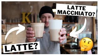 Latte VS Latte Macchiato VS Milchkaffee  l Milchschaum amp Unterschiede erklärt [upl. by Enitsirk332]