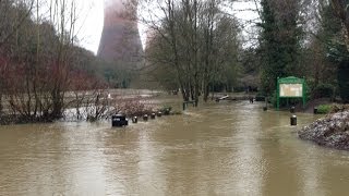 Severn River Flooding in Coalbrookdale amp Ironbridge Tues 11th Feb [upl. by Oicelem]